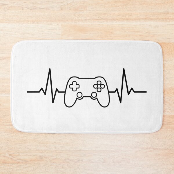 Item preview, Gaming Heartbeat Controller – Lifeline of a Gamer | Gamepad Pulse Minimalist Design for Gamers & Esports Fans designed and sold by BrainBubbleArt.