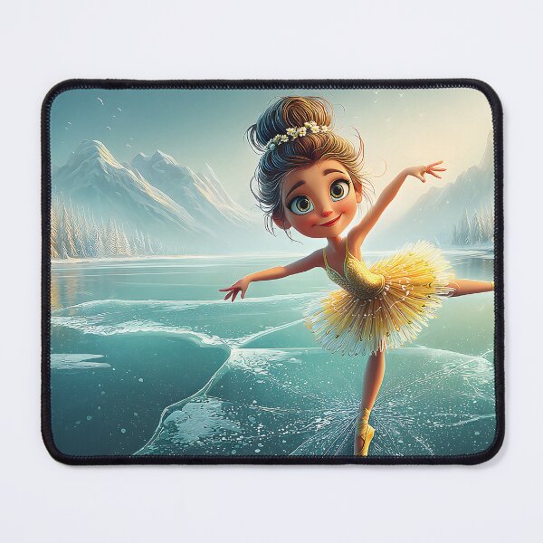 Item preview, Joyful Girl Dancing on Icy Lake in Winter Wonderland designed and sold by Artessie.