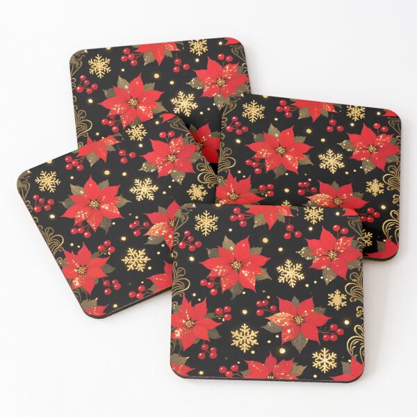 Item preview, Poinsettias Pattern designed and sold by debbiedwarika.