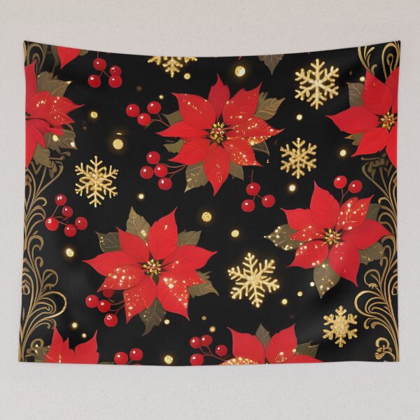 Item preview, Poinsettias Pattern designed and sold by debbiedwarika.