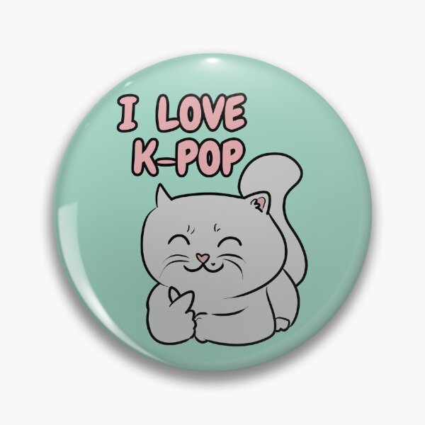 Item preview, I LOVE K-POP Cute Cat Design designed and sold by HugSomeNettles.