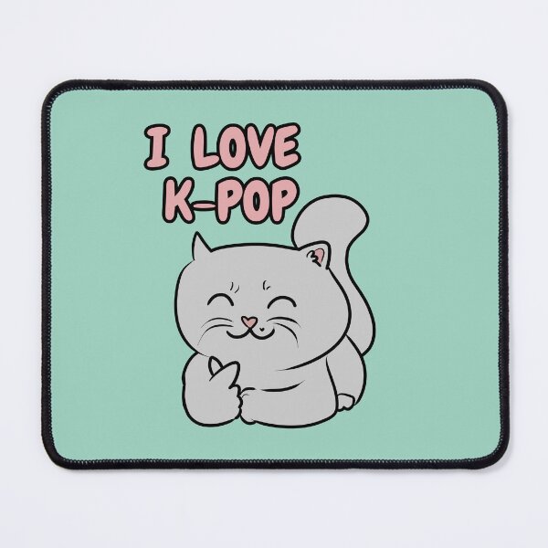 Item preview, I LOVE K-POP Cute Cat Design designed and sold by HugSomeNettles.