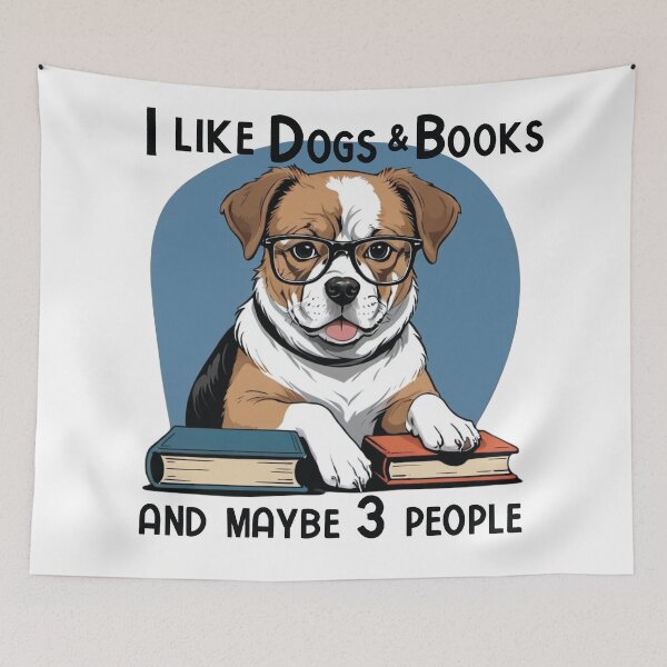 Item preview, Dogs & Books designed and sold by Katrabbit Graphics.