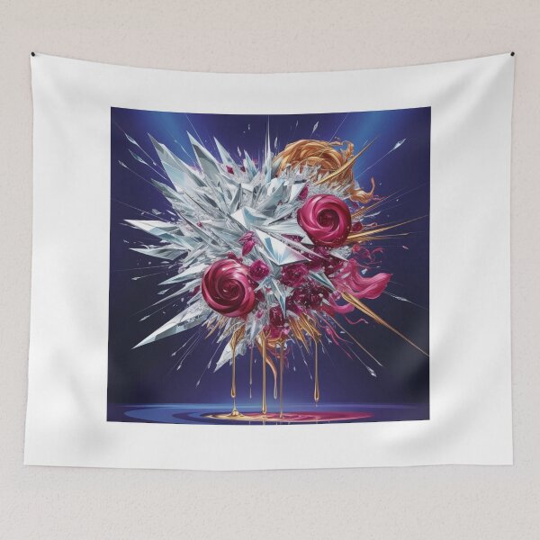 Item preview, Abstract Prismatic Gems: Diamond Ruby Gold Explosion designed and sold by Bilikaru.