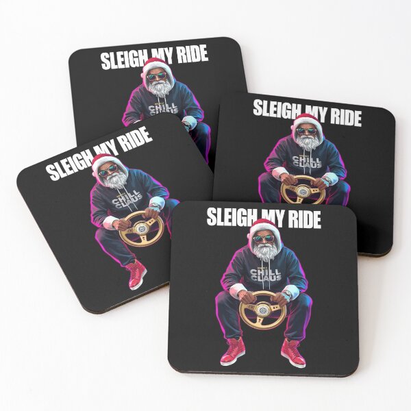 Item preview, Sleigh My Ride – Cool Santa Christmas Illustration | Chill Claus Funny Holiday Design designed and sold by PLUSHIWORLDtm.