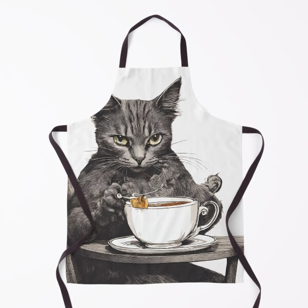 Item preview, Angry cat drinking tea designed and sold by CaseMastery.