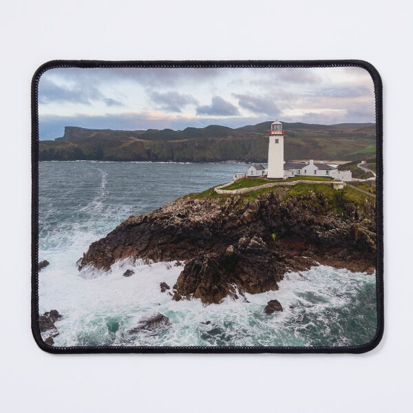 Item preview, Fanad Lighthouse Drone Photo – Stormy Atlantic Waves, Wild Ireland Coastline Aerial Photography designed and sold by Martindoran.