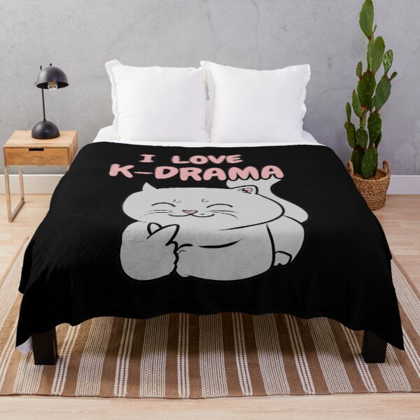 Item preview, I LOVE K-DRAMA Cute Cat Design designed and sold by HugSomeNettles.