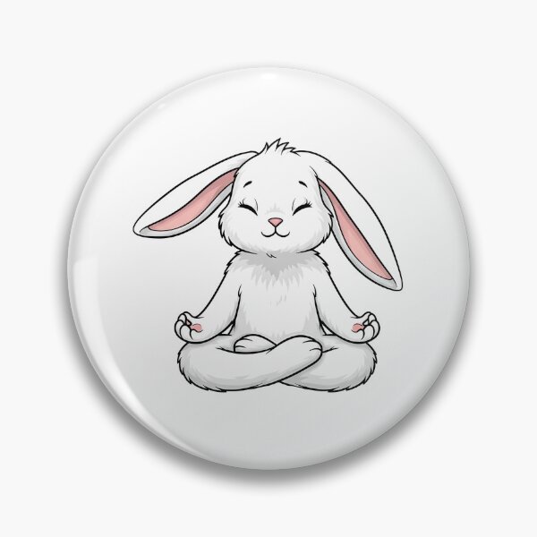 Item preview, Cute Meditating Bunny Yoga Pose designed and sold by k3rstman1.