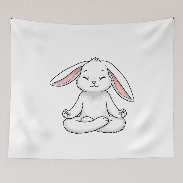 Item preview, Cute Meditating Bunny Yoga Pose designed and sold by k3rstman1.