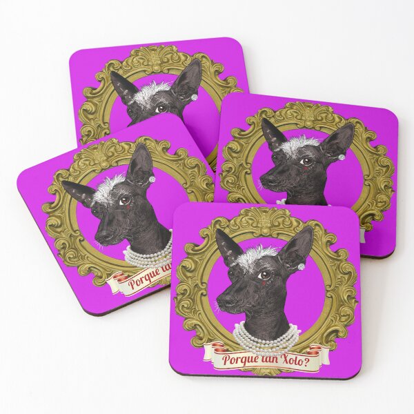 Item preview, "Why So Xolo?" Kitsch Xoloitzcuintle Portrait - Gothic Dog Meme Art designed and sold by mongeekshirts.