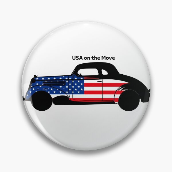 Artikelvorschau, Oldtimer mit Felgen mit amerikanischer Flagge entworfen und verkauft von ArtoraGallery.