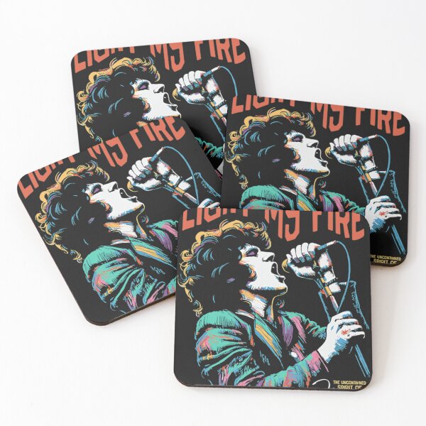Item preview, Light My Fire Jim Morrison Red–Blue Illustration designed and sold by stinemais4540.