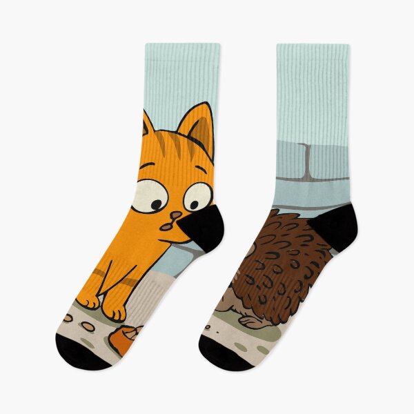 Item preview, A Cat and A Hedgehog Funny Food Deal designed and sold by SmilingAnny.
