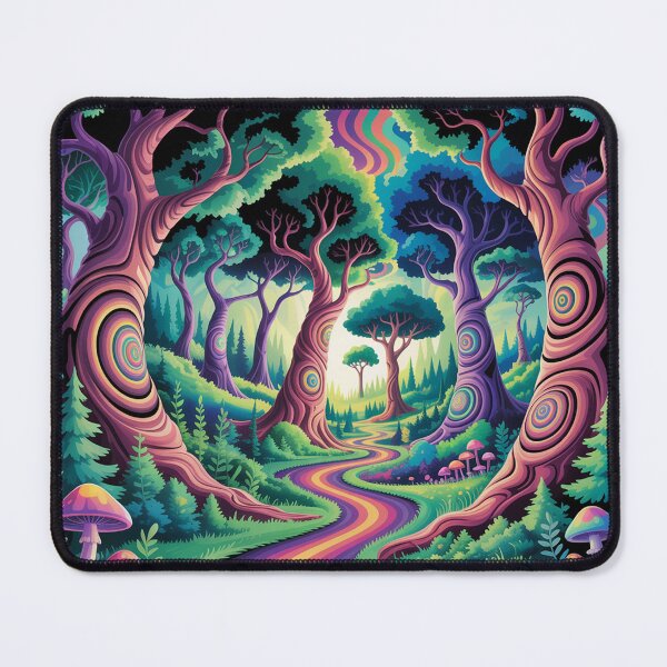 Item preview, A psychedelic forest landscape designed and sold by Lilashakti ⭐️ ⭐️ ⭐️ ⭐️ ⭐️.