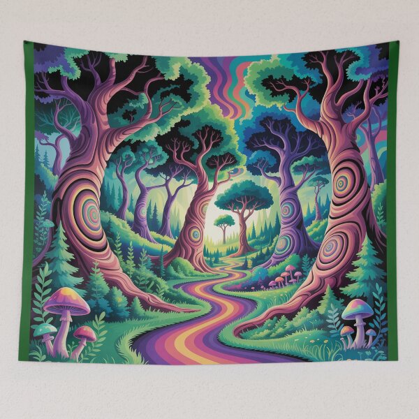 Item preview, A psychedelic forest landscape  designed and sold by Lilashakti ⭐️ ⭐️ ⭐️ ⭐️ ⭐️.