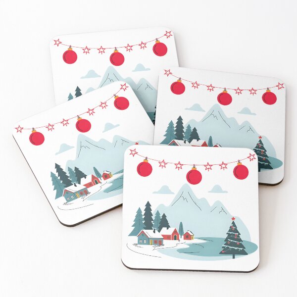 Item preview, Graphics for a winter, mountain Christmas. designed and sold by Knock on my door.