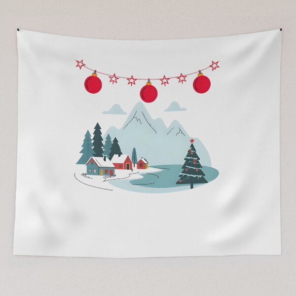 Item preview, Graphics for a winter, mountain Christmas. designed and sold by Knock on my door.