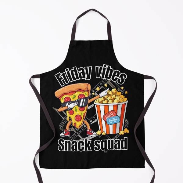 Item preview, Friday Vibes • Snack Squad Pizza & Popcorn Funny Cartoon Design designed and sold by FlowlineVibes.