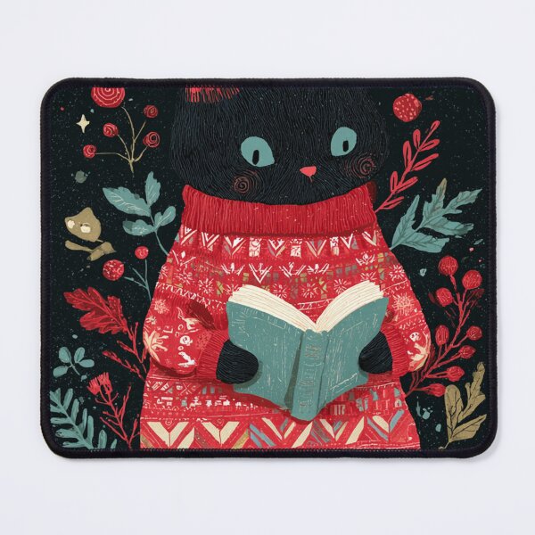 Item preview, christmas card with a cat designed and sold by Tanita Platina.