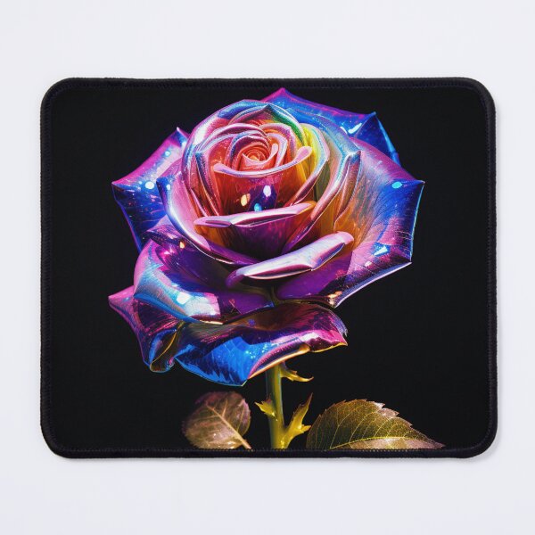 Item preview, Hologram Rose Flower Metallic Shiny Futuristic Solitaire Single designed and sold by G-M-Designs.