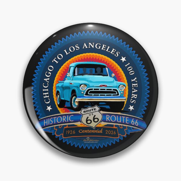 Item preview, Route 66 Centennial w Hand Painted Blue Pickup Truck designed and sold by George Brudos.
