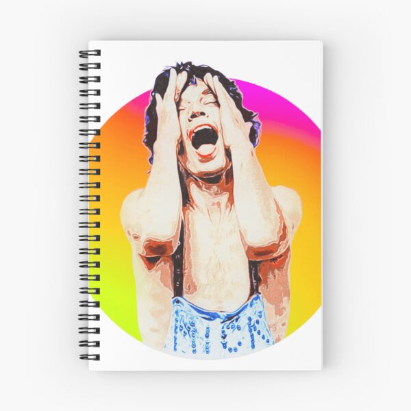 Artikelvorschau, Mick Jagger Neon Burst – Farbige Schreipose-Illustration entworfen und verkauft von duffkebattclum.