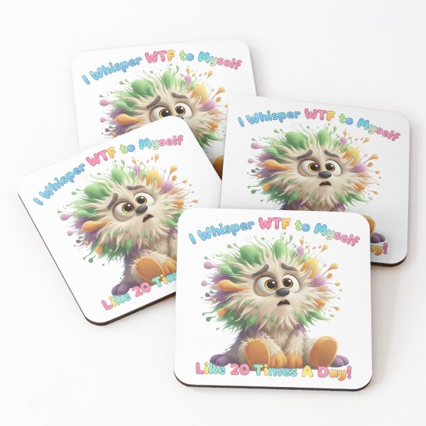Item preview, I Whisper WTF to Myself – Funny Relatable Monster Quote designed and sold by AmaJoy Designs .
