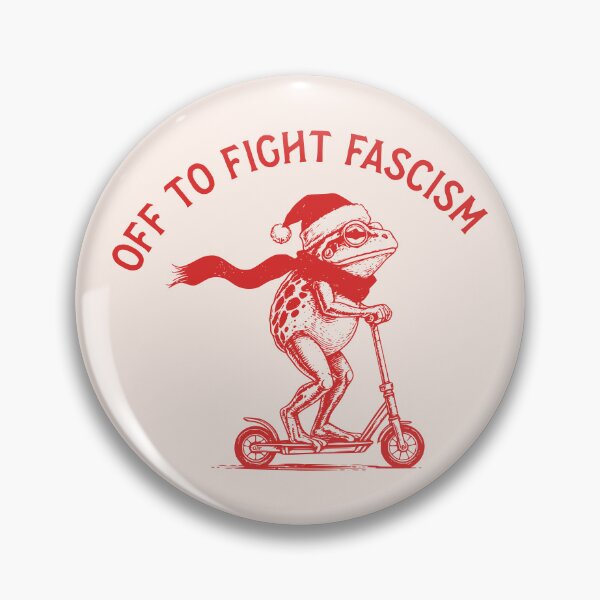Item preview, Christmas Frog Off to Fight Fascism designed and sold by humnoo.