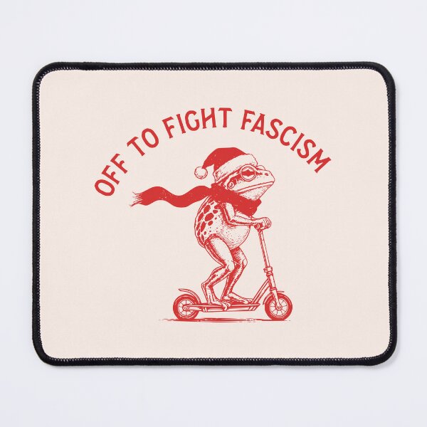 Item preview, Christmas Frog Off to Fight Fascism designed and sold by humnoo.