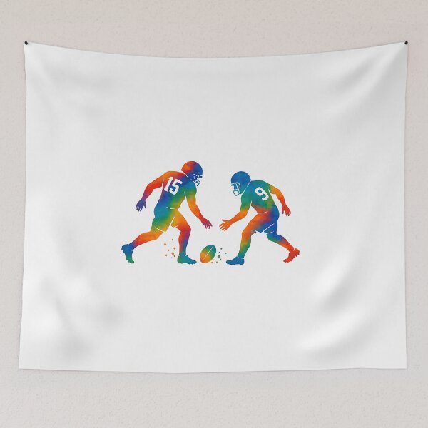 Item preview, Two Rugby Players #15 and #9 – Game Kickoff designed and sold by Les-Ink-Studio.