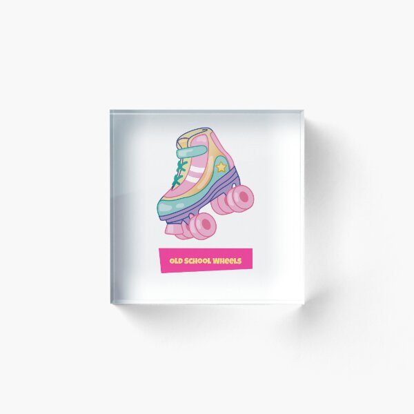 Aperçu de l'œuvre Roues Old School – Design de patins à roulettes rétro créée et vendue par TalkTee Me.