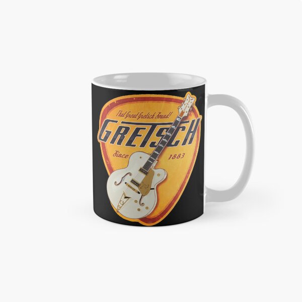 Aperçu de l'œuvre Médiator vintage Gretsch Legendary pour guitare électrique - plectre blanc Falcon 6136 créée et vendue par Kludoman.