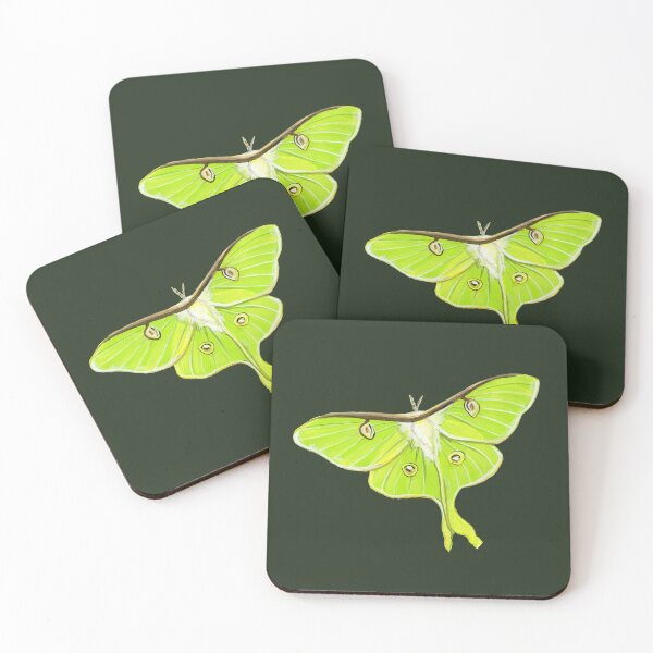 Item preview, Luna Moth In Flight watercolor by Renee Machan designed and sold by RMachanArt.