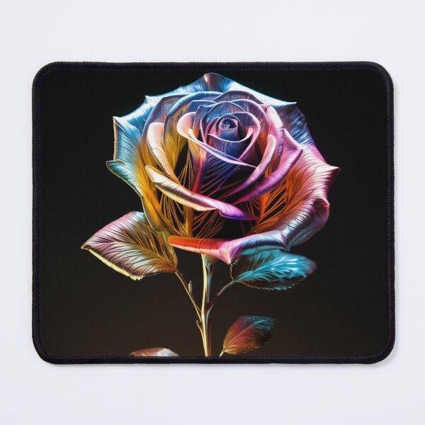 Item preview, Hologram Rose Flower Metallic Shiny Futuristic Solitaire Single designed and sold by G-M-Designs.