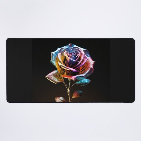 Item preview, Hologram Rose Flower Metallic Shiny Futuristic Solitaire Single designed and sold by G-M-Designs.