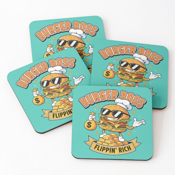 Item preview, Burger Boss Flippin' Rich - Funny Chef Food Gangster Art designed and sold by AwesomeBeyondLimits.