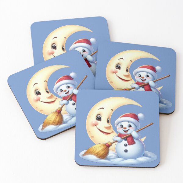 Item preview, The Snowman and the Smiling Moon: A Magical Winter Night designed and sold by IraBum.
