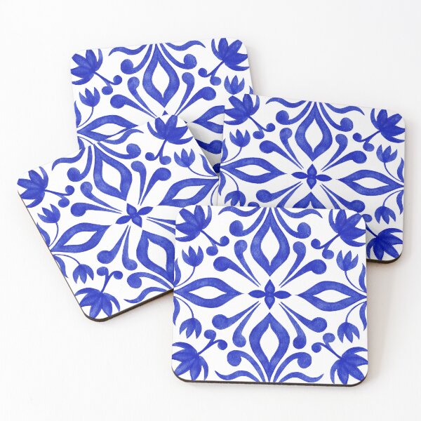 Item preview, Blue and White Tiles  designed and sold by AgaDesignStudio.