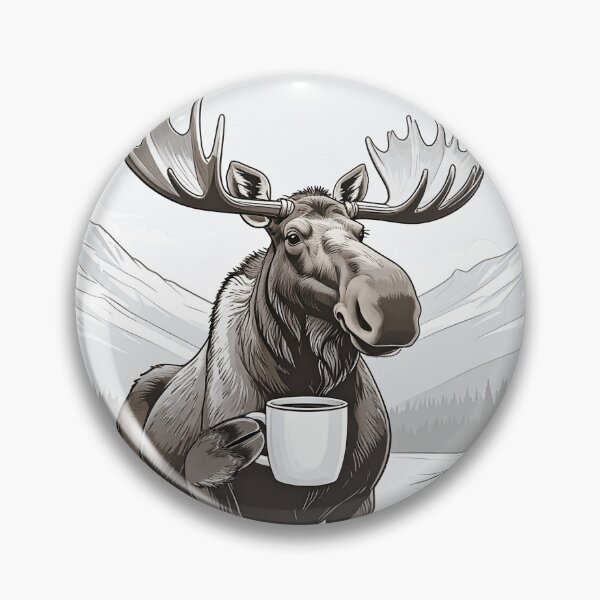 Item preview, Moose Coffee Time Graphic Mug Art designed and sold by Full Quiver Design Company.