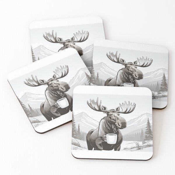 Item preview, Moose Coffee Time Graphic Mug Art designed and sold by Full Quiver Design Company.