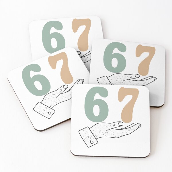 Item preview, Funny Six Seven 67 Meme 6 7  Hand Sticker designed and sold by walidshop12.