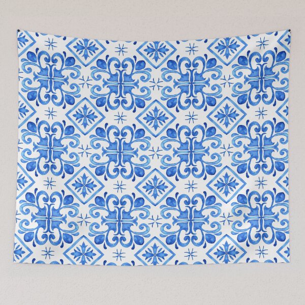 Item preview, Blue and White Tiles  designed and sold by AgaDesignStudio.
