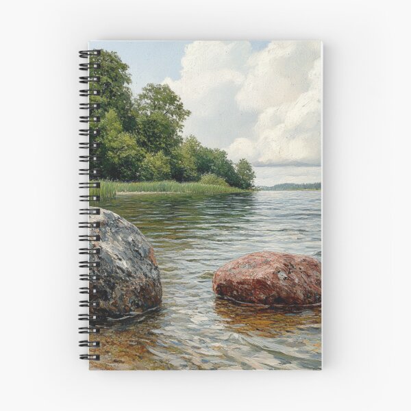 Item preview, Two stones on the riverbank, painting style designed and sold by ArtNames.