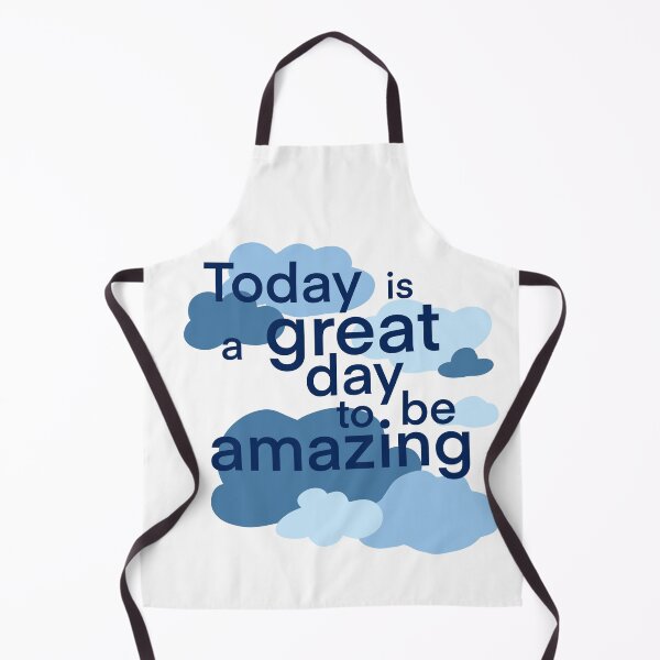 Item preview, Today is a great day to be amazing, blue clouds, blue sky, motivation, quote, motivational saying designed and sold by ArtbySvetik.