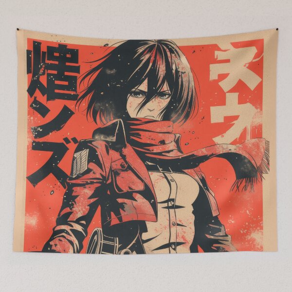 Item preview, Mikasa Vintage Grunge Orange designed and sold by AnimeArsenalPrints.