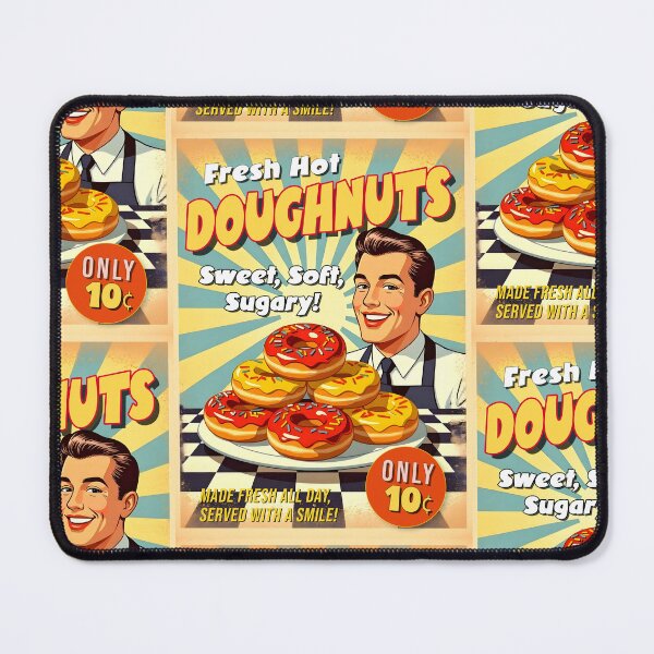 Item preview, Retro Doughnuts Poster – Sweet, Soft, Sugary 1950s Diner Art Print designed and sold by MooLaLa.Store.