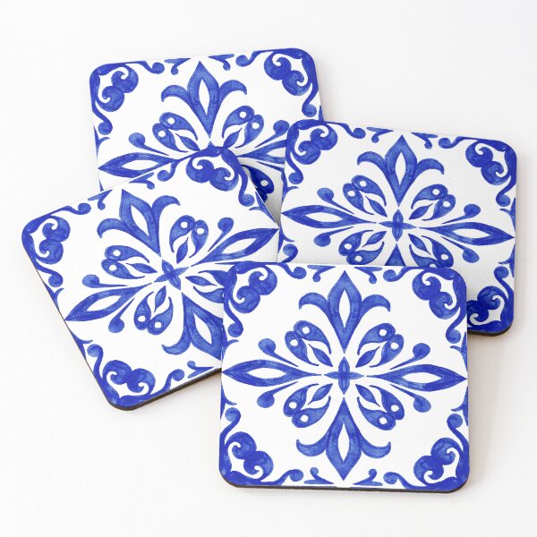 Item preview, Blue and White Tiles  designed and sold by AgaDesignStudio.