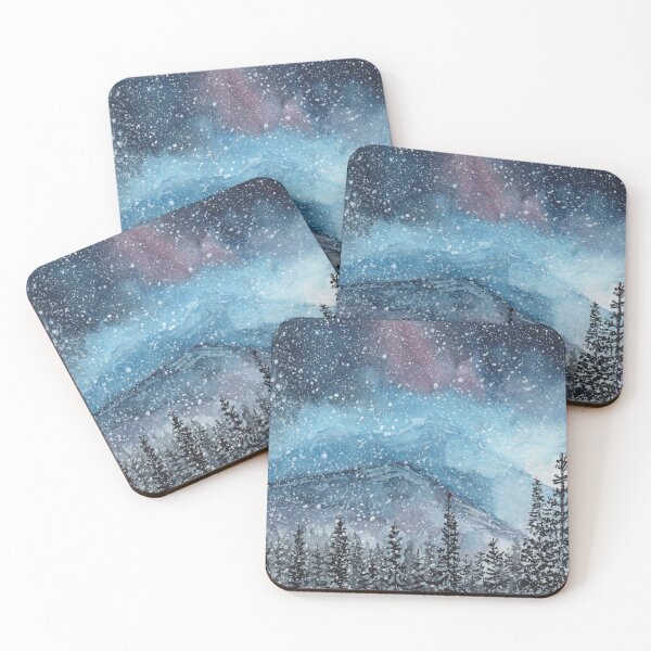 Item preview, Snowy night painting designed and sold by ArtByDorka.