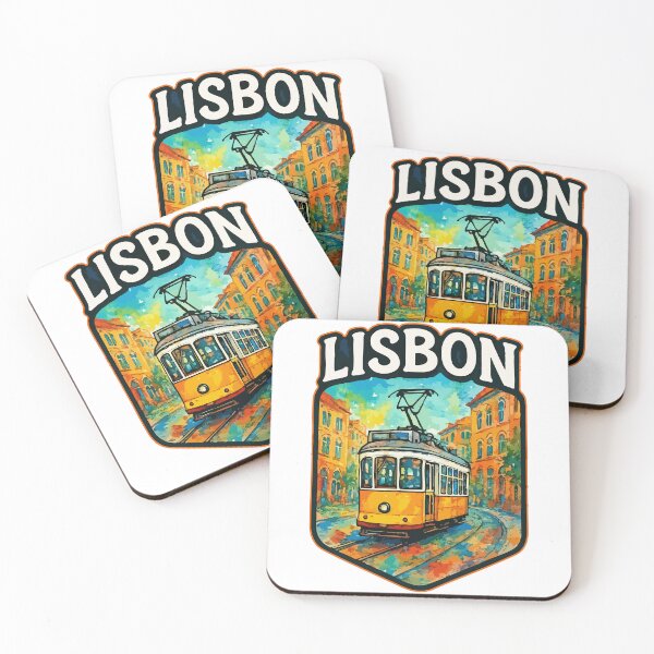 Item preview, Lisbon Portugal Tram Colorful Watercolor Travel designed and sold by TomFrontierArt.